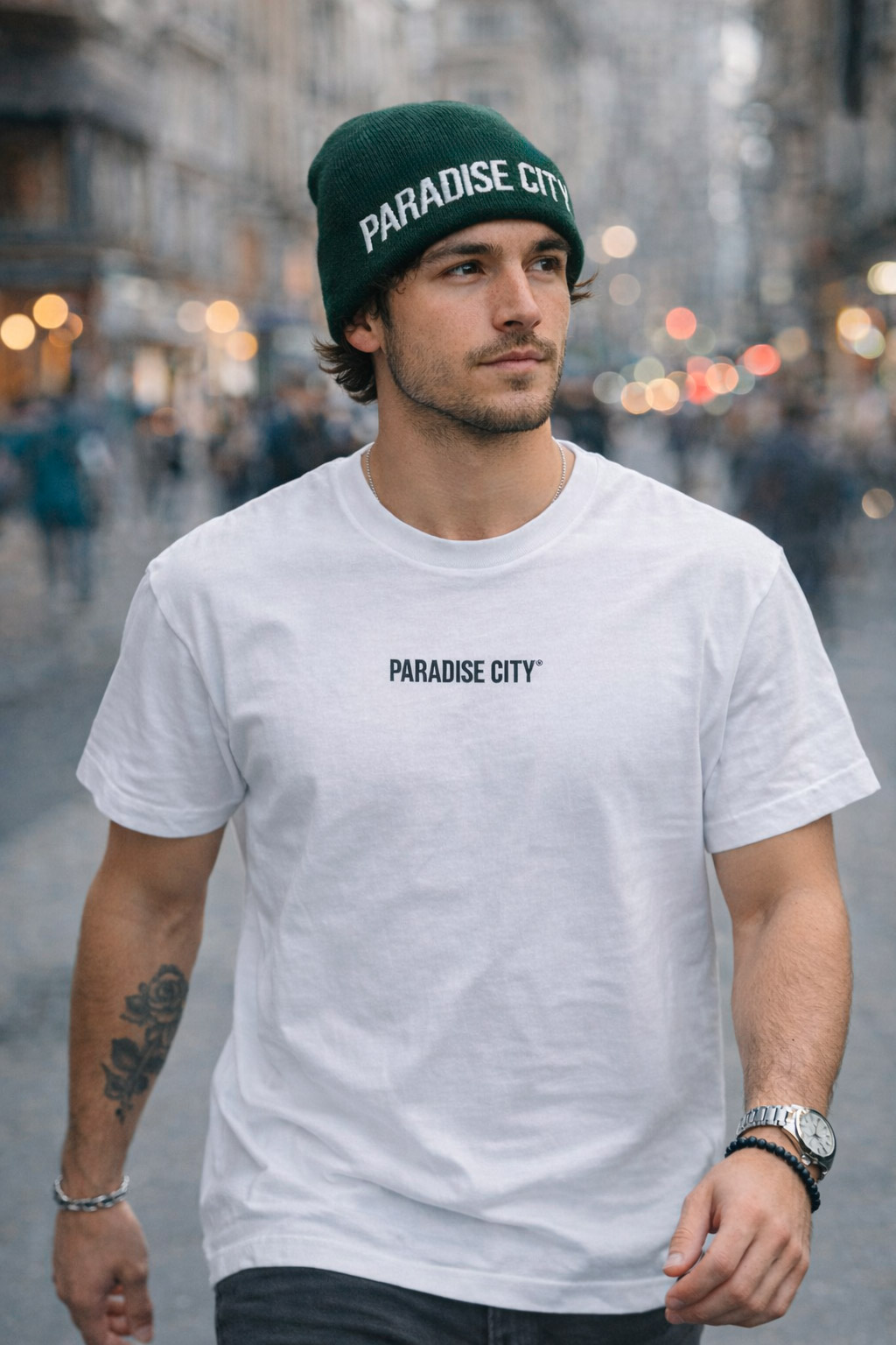 Gorro tejido reversible